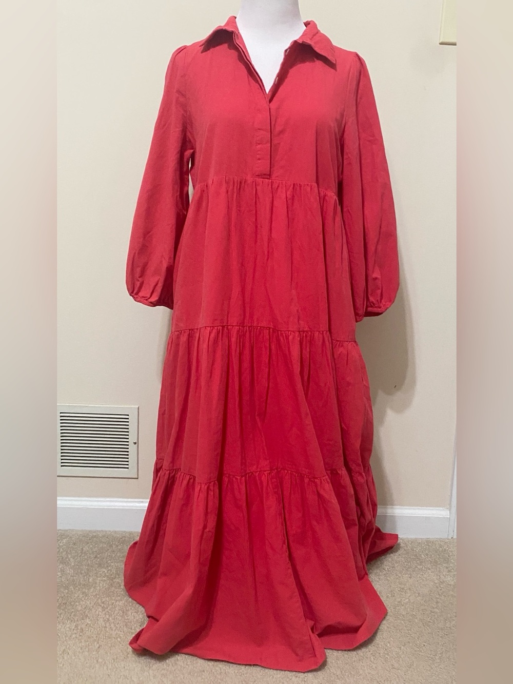 Tuckernuck Pomander Place Hibiscus Red Cotton Mabel Maxi Dress